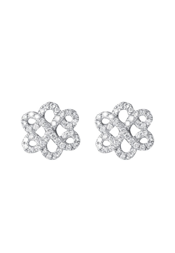 2024122802550706ee61c921cdd9fa8e386c3e6435b5e4 TOMEI Ruyi Knot Diamond Earrings, White Gold 750