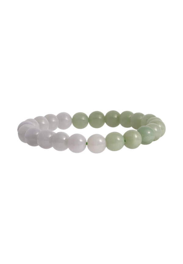 2025010709195260c0186c65a8869ef9d0b6697a15035e TOMEI 【半山水手串】Palace Grace Light Green & Purple Jade Bracelet