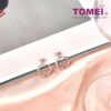TOMEI Shining Wave Earrings, White Gold 585