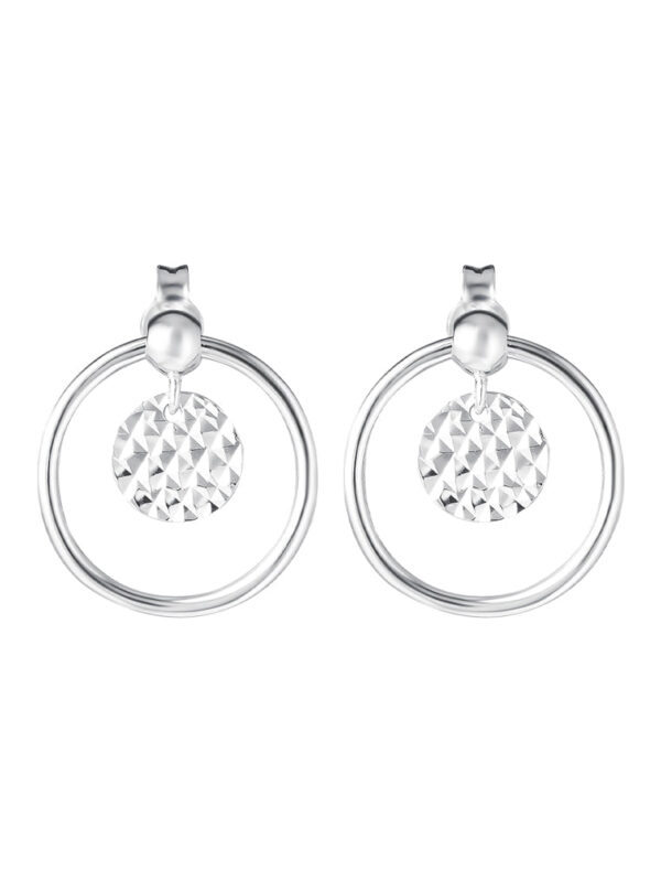 762_0009s_0002_DSC06610_E2119.psd TOMEI Snowy Snowball Earrings, White Gold 585