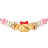 TOMEI Chomel I Sanrio My Melody Charm with Pink Rope Bracelet, Yellow Gold 999 (5D)