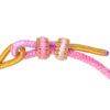 TOMEI Chomel I Sanrio My Melody Charm with Pink Rope Bracelet, Yellow Gold 999 (5D)