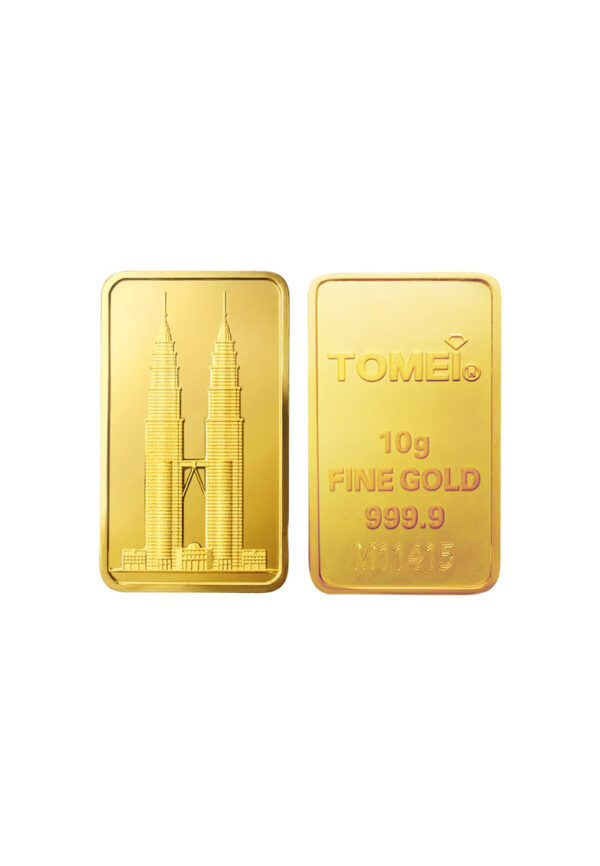 [Tomei Exclusive] KLCC Twin Towers Gold Bar | 10 Grams | 20 Grams | 50 Grams | 100 Grams |  Fine Gold 9999