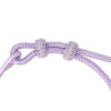 TOMEI Chomel I Sanrio Kuromi Charm with Purple Rope Bracelet, Yellow Gold 999 (5D)