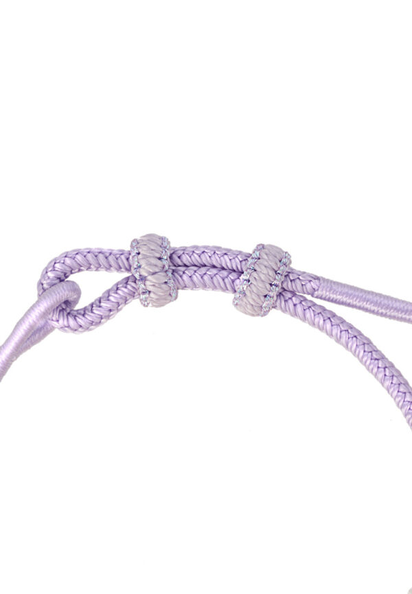 TOMEI Chomel I Sanrio Kuromi Charm with Purple Rope Bracelet, Yellow Gold 999 (5D)
