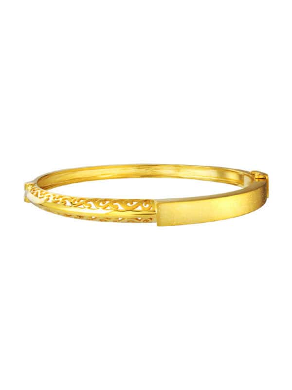 TOMEI Sri Puteri Heritage Styled Bangle, Yellow Gold 916