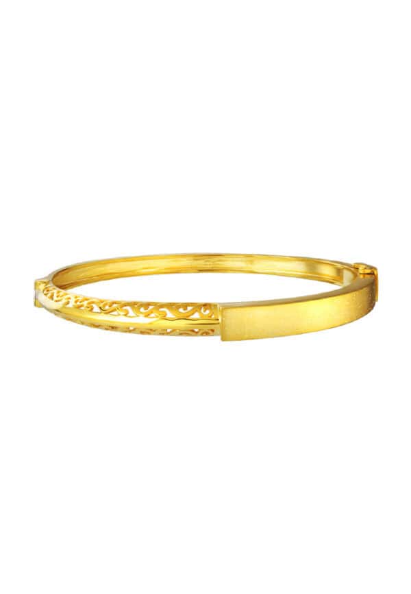 TOMEI Sri Puteri Heritage Styled Bangle, Yellow Gold 916