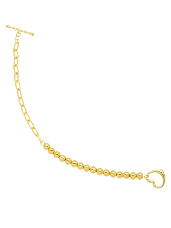 762x1100_0012s_0002_Layer29 TOMEI Two-Ways Linked Heart Bracelet, Yellow Gold 916