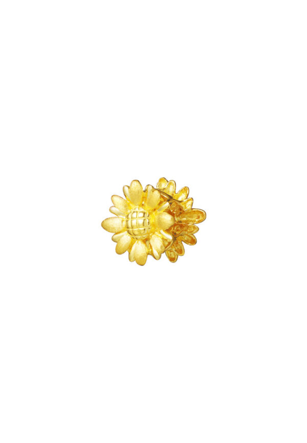TOMEI Chomel Collection Sunflower Charm, Yellow Gold 916