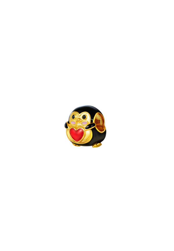 TOMEI Chomel Collection Penquin Charm, Yellow Gold 916