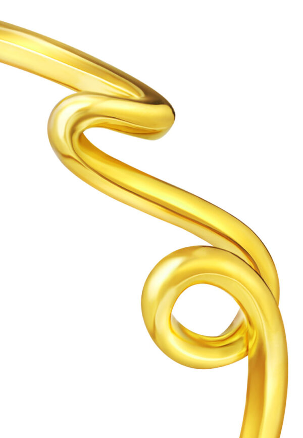 762x1100_0034_Sony_51879AS-YG1680B-1C_3 TOMEI Anastasia Curving Bangle, Yellow Gold 916