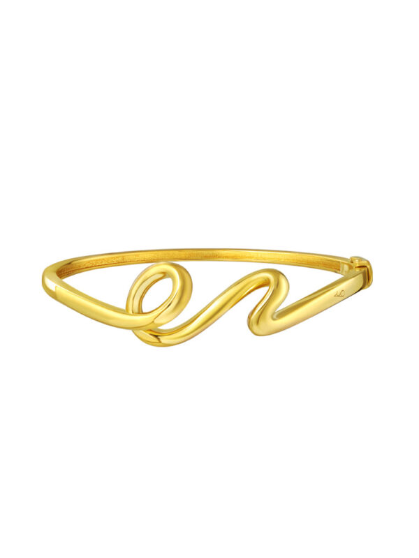 762x1100_0035_Sony_51879AS-YG1680B-1C_2 TOMEI Anastasia Curving Bangle, Yellow Gold 916