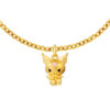 TOMEI I Sanrio Chubby Kuromi Pendant, Yellow Gold 999