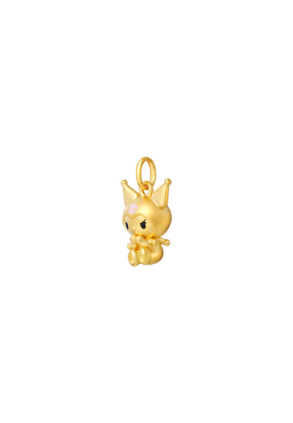 TOMEI I Sanrio Chubby Kuromi Pendant, Yellow Gold 999