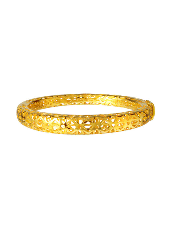 762x1100_0044_Sony_20573 TOMEI Sri Puteri Collection Flower Bangle, Yellow Gold 916