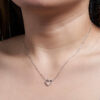 B1210_M_4 TOMEI Wave-Inspired Heart Shaped Necklace, White Gold 585