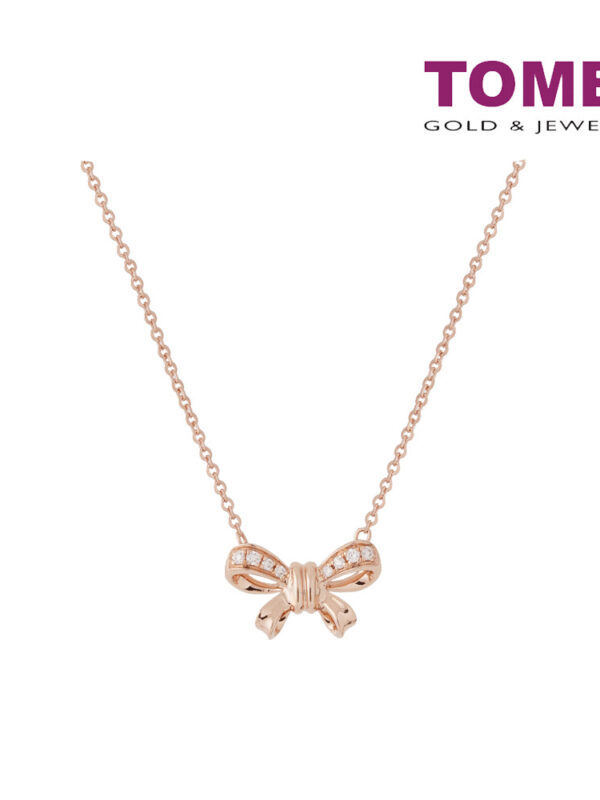 GDITPH00750-_1000x1000_b2d50031-4b29-4a0c-aa76-6ae036e5c8dd TOMEI Rouge Collection, Ribbon Diamond Necklace, Rose Gold 750