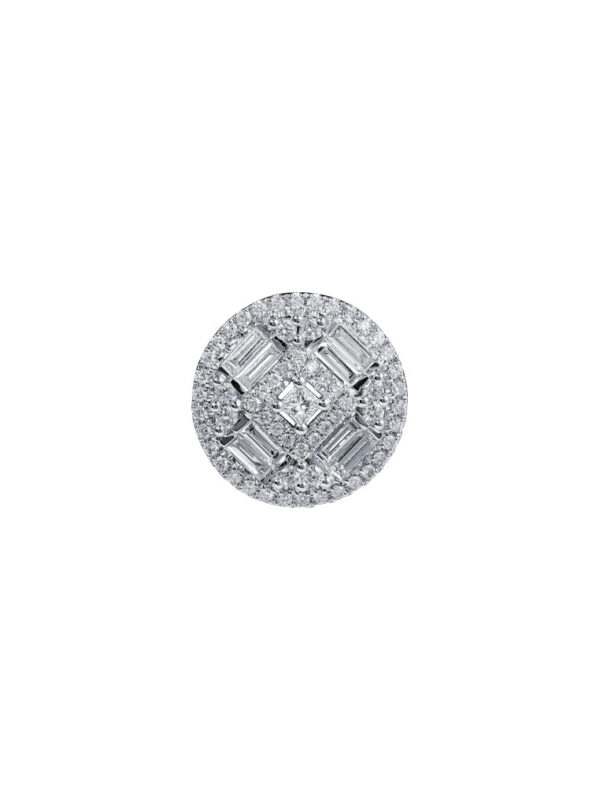 NTomei_0023_DSC07956.psd TOMEI Rounded Sparkling Diamond Pendant, White Gold 750