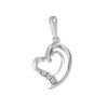 P4368 Tomei White Gold 585 "Love Keeper" Diamond Pendant Set