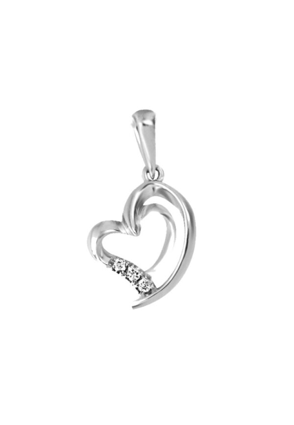 P4368 Tomei White Gold 585 "Love Keeper" Diamond Pendant Set