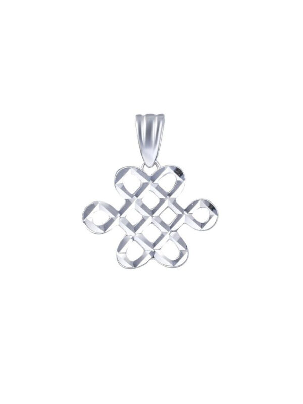 P5548 TOMEI Ruyi Knot Pendant, White Gold 585
