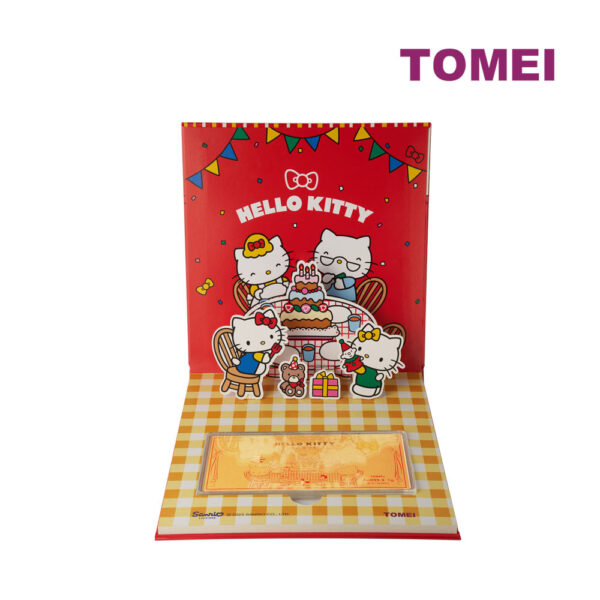 TOMEI X SANRIO Hello Kitty Happy Birthday Gold Wafer 1G, Yellow Gold 9999
