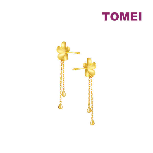 Sony_49940_e4f45f06-0076-4f8b-bacc-2a4b21a9f3e3 TOMEI X XIFU Flourishing Flowers Earrings, Yellow Gold 999
