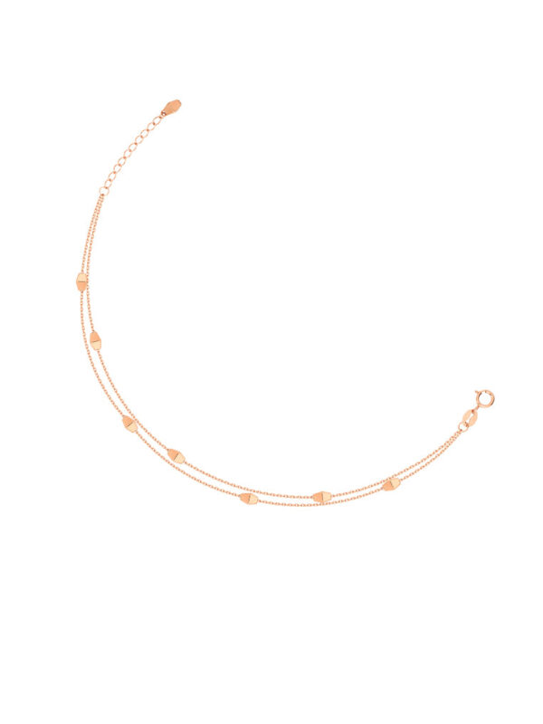 Tomei1_0014_Sony_10029WM58R-GD.psd_a8b55ed4-864e-40a6-b773-a00e21fe4740 TOMEI Rouge Collection Double Strands Bracelet, Rose Gold 750