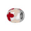 Tomei_0005_Sony_14323.psdP5938 TOMEI Red & White Butterfly Printed Charm, White Gold 585