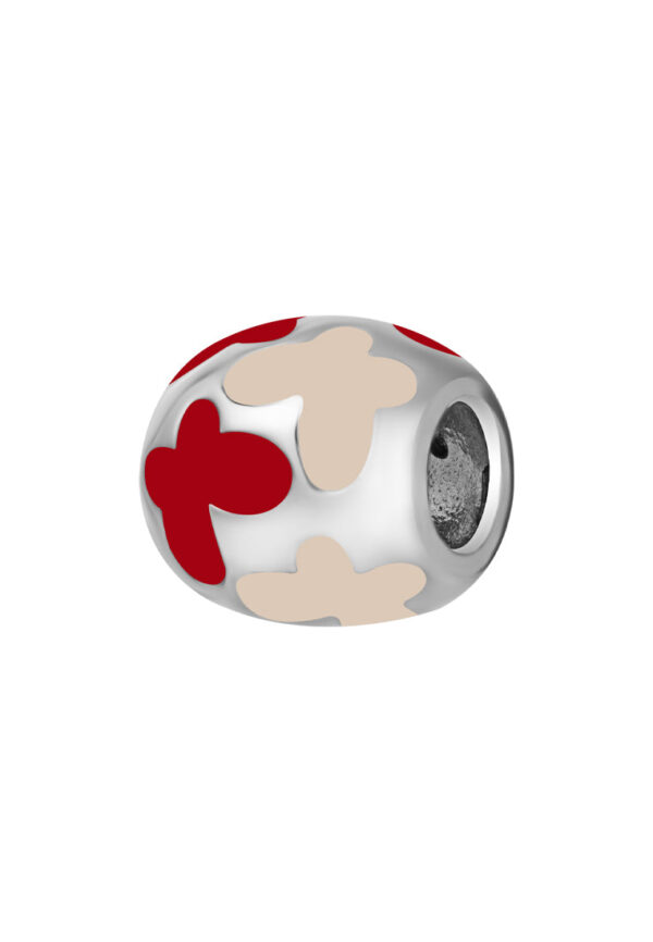 Tomei_0005_Sony_14323.psdP5938 TOMEI Red & White Butterfly Printed Charm, White Gold 585