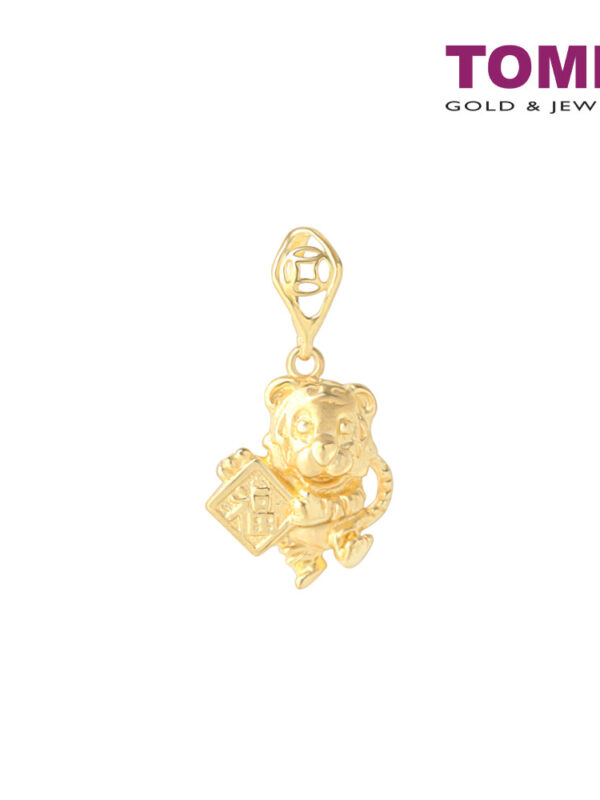 Tomei_0010s_0000_Layer28 TOMEI Tiger And Fu Pendant, Yellow Gold 916