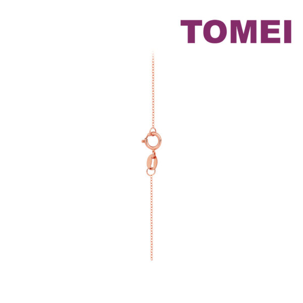 TOMEI Rouge Collection Sweet Nacre Heart Pearl Necklace, Rose Gold 750