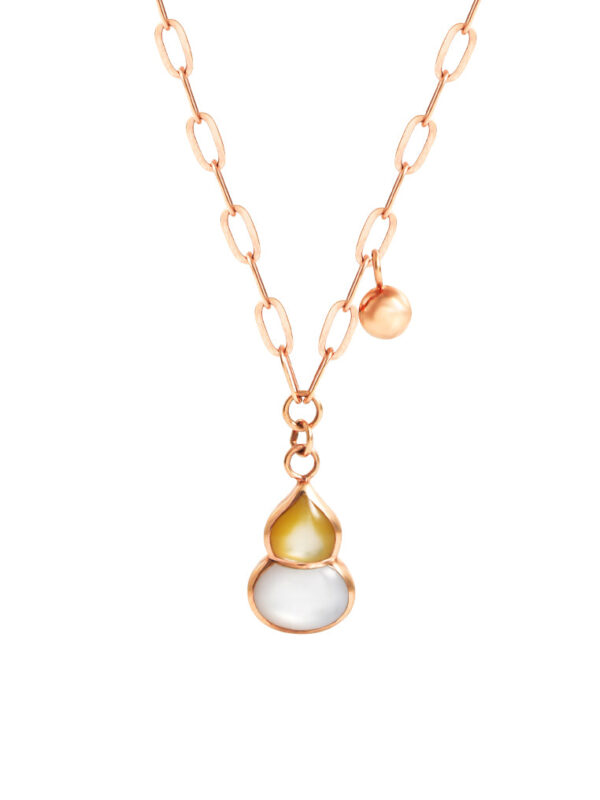 Tomei_0022_GN13-GD_1.psd TOMEI Rouge Collection Hulu Necklace, Rose Gold 750