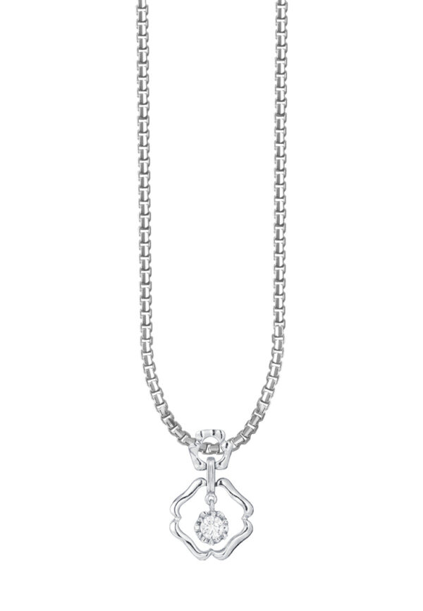 Tomei_0024_Sony_47437_D90027074.psd_372ffa0a-1df4-4d23-90d2-fbcacf6833a7 TOMEI Spiritual Flower Diamond Pendant, White Gold 375
