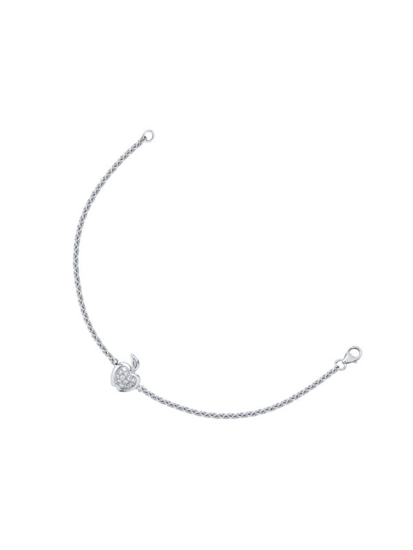 Tomei_0025_Sony_29732.psd TOMEI Twinkling Apple Diamond Bracelet, White Gold 750