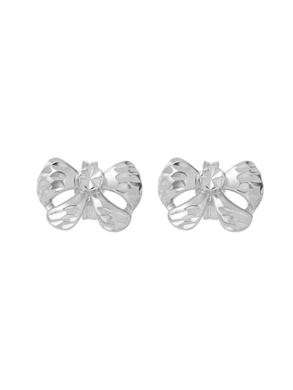 Tomei_0034_Sony_14273.psdE2022 TOMEI Ribbon Earrings, White Gold 585