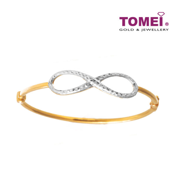 Tomei_1000px_9L0127007_3 TOMEI Ribband in Infinite Glitter Bangle, Yellow Gold 916 (9L-BK1333-2C)