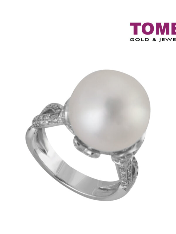 Tomei_1000px__PO0001074_3 TOMEI Ring, Diamond Pearl White Gold 750 (PO0001074)