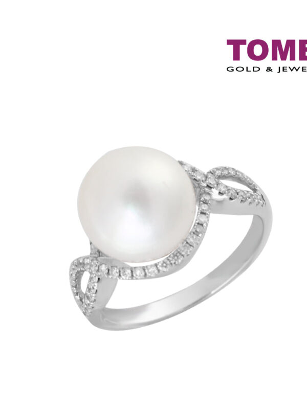 Tomei_1000px__PO0002742_1 TOMEI Ring, Diamond Pearl White Gold 750 (R1202-14)