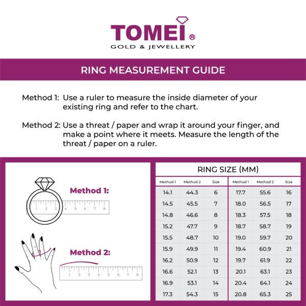 TOMEI Solitaire Ring, Diamond White Gold 585
