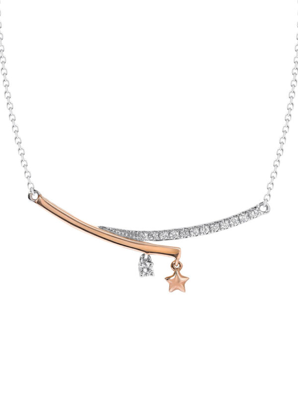 Untitled-1_0003s_0001_DSC09129.psd TOMEI Starlight Symphony Diamond Necklace, White+Rose Gold 585