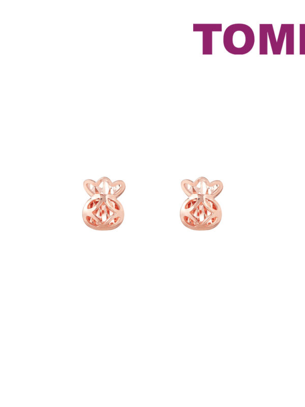 Untitled-1_0040_Curves1copy3 TOMEI Rouge Collection Fukubukuro Earrings, Rose Gold 750