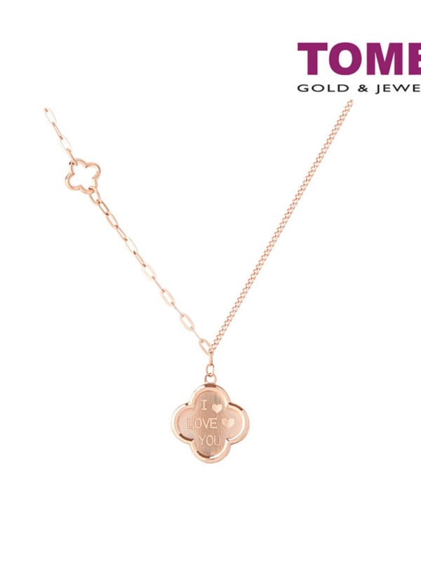 WN3-DS_1000X1000_c2748d1a-d6f3-4237-977e-3a63811c235e TOMEI Rouge Collection I Love You Clover Necklace I Rose Gold 750 (18K)
