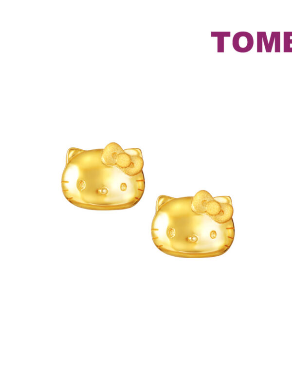 XMAS_1000x1000_0025_04941 TOMEI X SANRIO Winter Wonders Hello Kitty Earrings, Yellow Gold 916