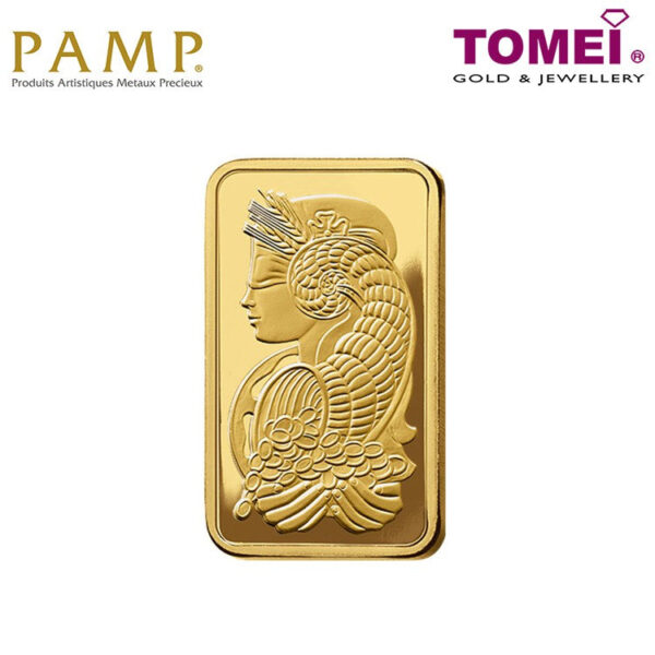 TOMEI x PAMP Suisse Lady Fortuna Gold Bar | 2.5 Grams | 5 Grams | 10 Grams |  Fine Gold 9999