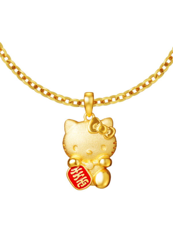 TOMEI I Sanrio Hello Kitty Affluent Pendant, Yellow Gold 916