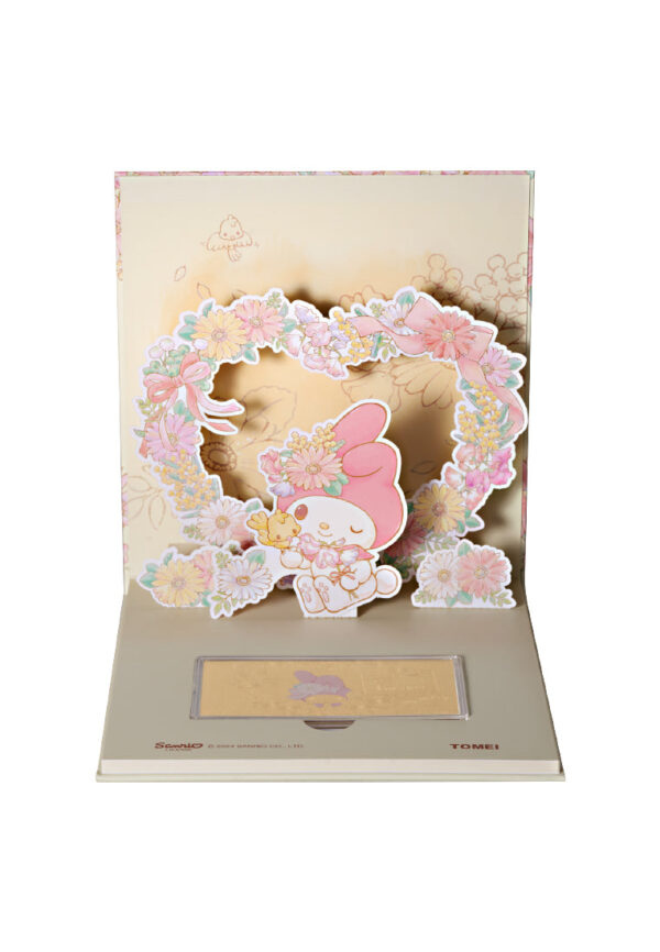 TOMEI I Sanrio My Melody Bloom Gold Wafer 0.5G, Yellow Gold 9999