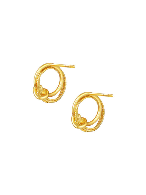 master762x1100_0017_Sony_16679 TOMEI X XIFU Love Knot Earrings, Yellow Gold 999