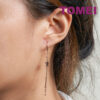 tomei_0000_Sony_02959_jpg TOMEI Rouge Collection Star Long Earrings, Rose Gold 750