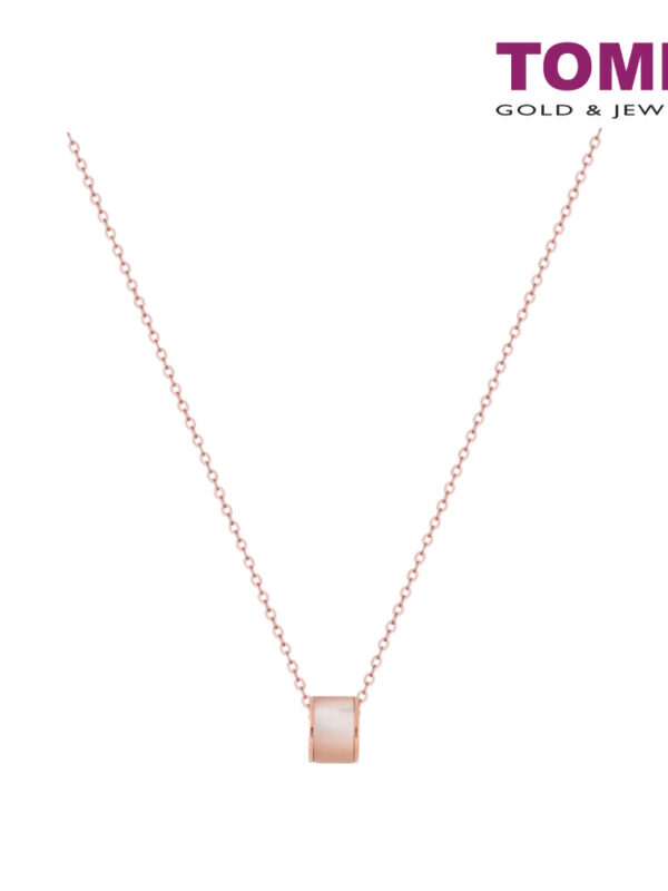 tomei_0001s_0001_Layer22 TOMEI Rouge Collection Nacre Enchanting Necklace, Rose Gold 750